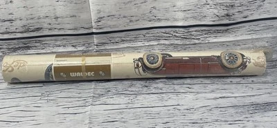 VTG Waldec Wallpaper NOS Double Roll Mid Century Modern Man Cave Car Antique MCM - Image 1 of 4