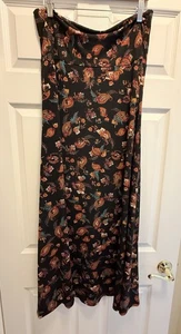 Lularoe Women’s Maxi Skirt Size XL - EUC/LN Black W/Fall Floral Print Slinky - Picture 1 of 5