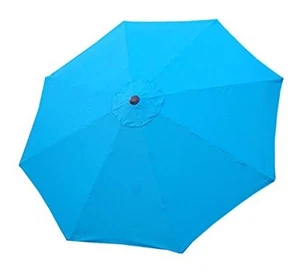 Replacement LAKE BLUE" STRONG & THICK" Umbrella Canopy for 10ft 8 Ribs - Picture 1 of 6