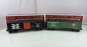 K-Line Spur O NYC REA Reefer Boxcar & New Haven Train Box Car - K647602 K750602 - Bild 1 von 14
