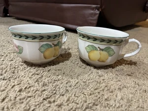 Set 2 tazze da tè colazione porcellana Villeroy & Boch giardino francese Fleurence - Foto 1 di 11