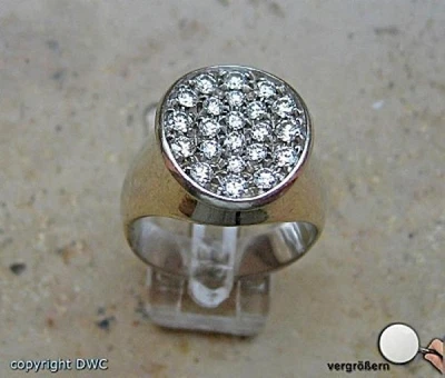 Ring mit Brillant Brillanten Diamant Diamanten in aus 18 Kt 750 er Gold 51 edel! - Bild 1 von 4