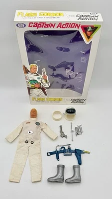 DISFRAZ VINTAGE IDEAL CAPITÁN ACCIÓN FLASH GORDON 1966 COMPLETO CON CAJA REPRO Foto 1 de 4