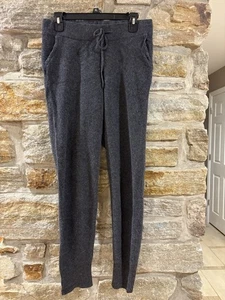 The Cashmere Project Charcoal Gray Waffle Knit Jogger Pants Medium - Picture 1 of 5