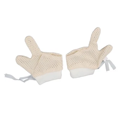 Baby Mittens Mesh Hand With Drawstring Scratch Free Unisex For Infants - Image 1 of 4