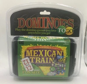 Double 12 Mexican Train Number Dominoes to Go Travel Size with Zip Up Case NEW - Picture 1 of 2