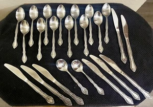 Stainless Steel Vintage Loradine Lot Of 23 Flatware Korea - Bild 1 von 6