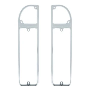 Pair Billet Aluminum Tail Light Lamp Bezels For 1967-1972 Chevy GMC Truck - Picture 1 of 8