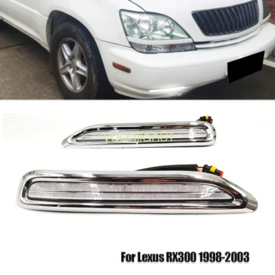 Fit For Lexus RX300 1998-2003 Dual Color LED Front Bumper DRL Fog Light Kit - Image 1 of 4