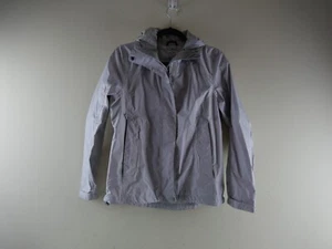 L.L.BEAN Misses XS Reg. Gray Hooded Zippered Windbreaker Raincoat Jacket EUC - Picture 1 of 5