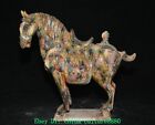 13" Old Chinese Dynasty Tang Sancai Porcelain 12 Zodiac Horse Animal Statue