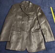 Stafford Genuine Brown Leather Blazer Jacket Sport Coat Men’s Medium Lined A+
