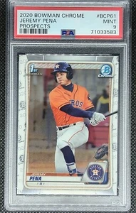 Jeremy Pena 2020 Bowman cromado primera perspectiva BCP61 PSA 9 Astros - Imagen 1 de 2