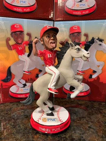 Yasiel Puig *The Wild Horse* Bobblehead SGA Cincinnati REDS 7/18/19 NIB Cover