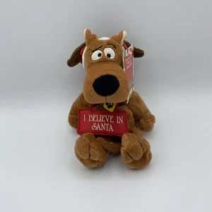 Scooby Doo Reindeer Plush Toy Warner Bros Christmas I Believe In Santa Bean Bag - Picture 1 of 8