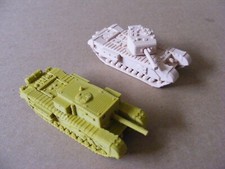 3D Printed 1/100 British Churchill Tank Flames of War WW2