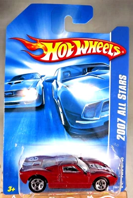 2007 Hot Wheels #134 All Stars FORD GT-40 темно-красный вариант с хромированными колесами 5 Sp - Изображение 1 из 4