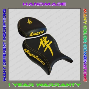 Custom (Black+Yellow) Seat Cover Suzuki GSX1300R Hayabusa 2008-2020 (2 Gen) - Picture 1 of 12