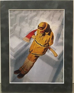 "911 Tribute" By Eric Fortune Pro Matted Print Fireman Honor 9/11/2001 Hero's - Picture 1 of 1