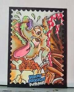 WACKY PACKAGES SKETCH CARD Choke Wagon April Fools 2023 postcards  SCHERES TOPPS