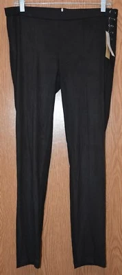 Mujer Negro Imitación Gamuza American Rag Cie Pantalones Ajustados Leggings Talla 11 NUEVO CON ETIQUETAS NUEVO Foto 1 de 2