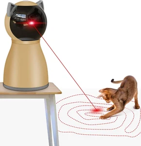 Juguete láser interactivo para gatos automático para gatos de interior, retroceso de trayectoria aleatoria real - Imagen 1 de 12