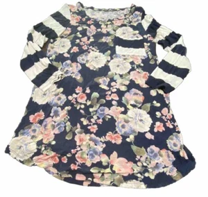 Women's Long Sleeve Sleep Shirt Tee Pajama Sleepwear Long Dress S Floral - Picture 1 of 2