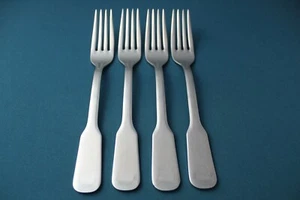 4 Dinner Forks Williams Sonoma BASTILLE 18-10 Stainless France 8 1/8" - Picture 1 of 5