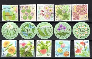 Japan 2024 ¥84 Spring, Summer & Happy Greetings - 3 Sets, Used - Picture 1 of 1