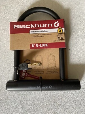 Bloqueo de bicicleta Blackburn portátil defensa contra robo 8” bloqueo en U nuevo en paquete Foto 1 de 4