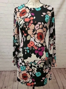 Express Floral Midi Dress Size 4 Long Sleeve Open Back  - Bild 1 von 12