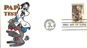 USA HAND PAINTED RICHARD ELLIS ANIMATED FDC 1978 CANCER DETECTION PAP + CACHET - Picture 1 of 1