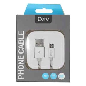 Core Genuine- Android, Micro USB Fast Charger, Data Cable Samsung, HTC, Androids - Picture 1 of 2