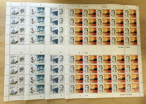 FULL SHEETS Tuvalu 1992 SC 590-3 - British Annexation - 4 Sheets of 40 - MNH Cover