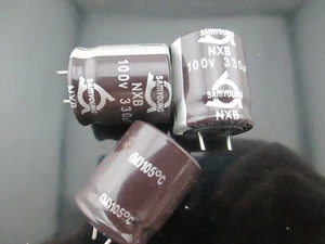 4 Stück SAMYOUNG NXB 330mfd 100V 330uf Elektrolytkondensator 18*20mm 105°C - Bild 1 von 3