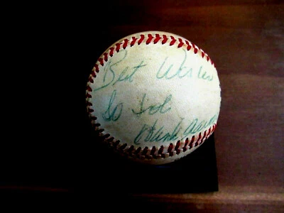 HANK AARON BRAVES BREWERS HOF SIGNED AUTO VTG GAME USED FEENEY BASEBALL JSA LOA - Image 1 of 4