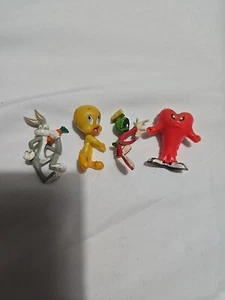 Bugs Bunny Tweety Pencil Toppe Small Figures Used Some Broke Lot Of 4 WB S03 Lot - Picture 1 of 9