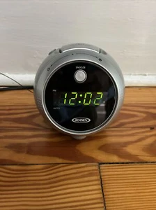 Jensen LED Projector Alarm Clock AM FM Radio JCR-222 - Gray - Picture 1 of 6