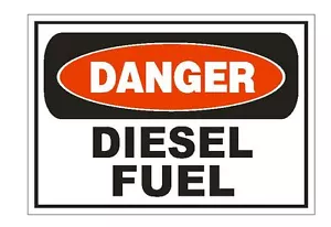 Gefahr Diesel Kraftstoff Aufkleber Sicherheitsschild Decal Label D873 - Bild 1 von 1