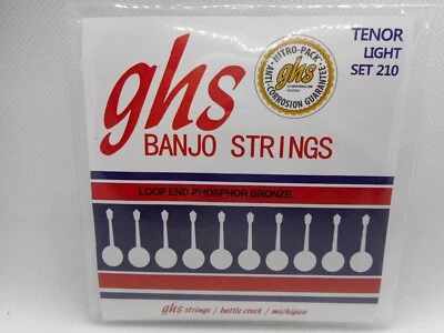 GHS 4 STRING TENOR BANJO STRING SET 210-LOOP END PHOSPHOR BRONZE - Image 1 of 4
