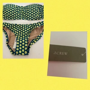 NWT J Crew Yellow Polka Dot Bikini - Picture 1 of 4