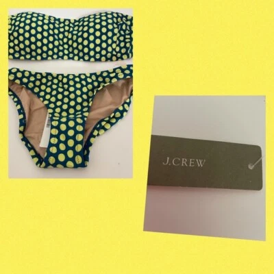 Bikini a lunares amarillo J Crew nuevo con etiquetas Foto 1 de 4