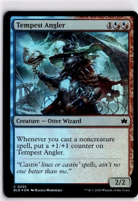 MTG Bloomburrow Foil Tempest Angler 235 BLB C NM Scan - Image 1 of 2