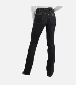 Jeans Wrangler 27x34 Retro Para Mujer Bailey Tiro Alto Bootcut Rachel Negro Lavado - Imagen 1 de 8
