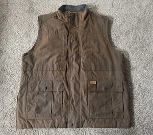 Outback Trading Sawbuck Vest Mens Size XXL Waxed Cotton Oilskin Utility Pockets - Picture 1 of 10