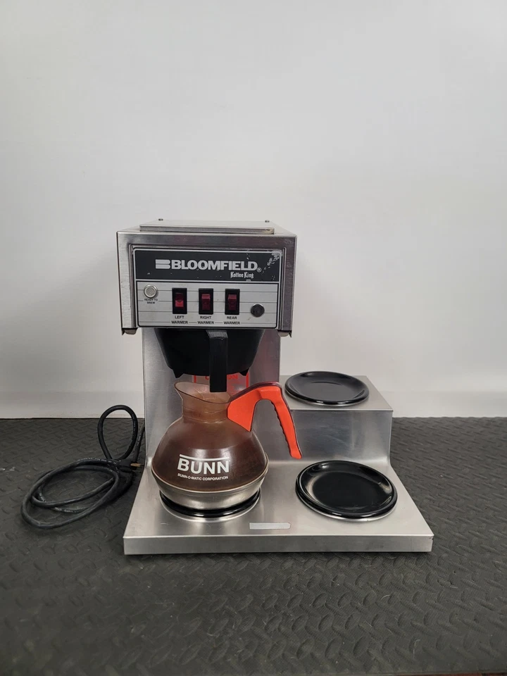 Cafetera de goteo comercial Bloomfield Koffee King 8571 acero inoxidable 3 quemadores Foto 1 de 4