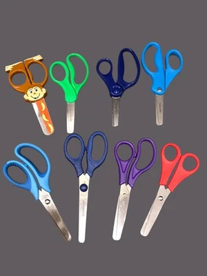 Lot of 8- Children's Scissors-Fiskars, Westbend, Crayola, more  - Image 1 of 3