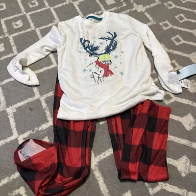 Boys 2-Piece Red & White Reindeer Christmas Sleepwear Pajama Set - Image 1 of 2