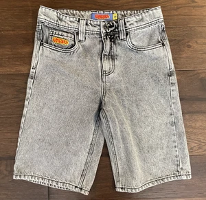 Empyre Jeansshorts mit gesticktem Logo - Gr. 26 graue Waschung - Bild 1 von 5