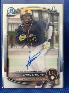 KENNY FELENON 2025 Bowman Chrome 1st Chrome AUTO #CPA-KF BREWERS - Picture 1 of 2